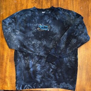 Meet Me At Midnight, Swiftie, Black Tie-Dye Sweatshirt, Sz L